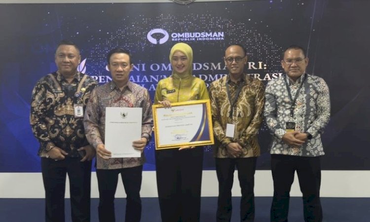 Pemprov Lampung Raih Predikat Kualitas Tertinggi Pelayanan Publik Ombudsman RI/ist