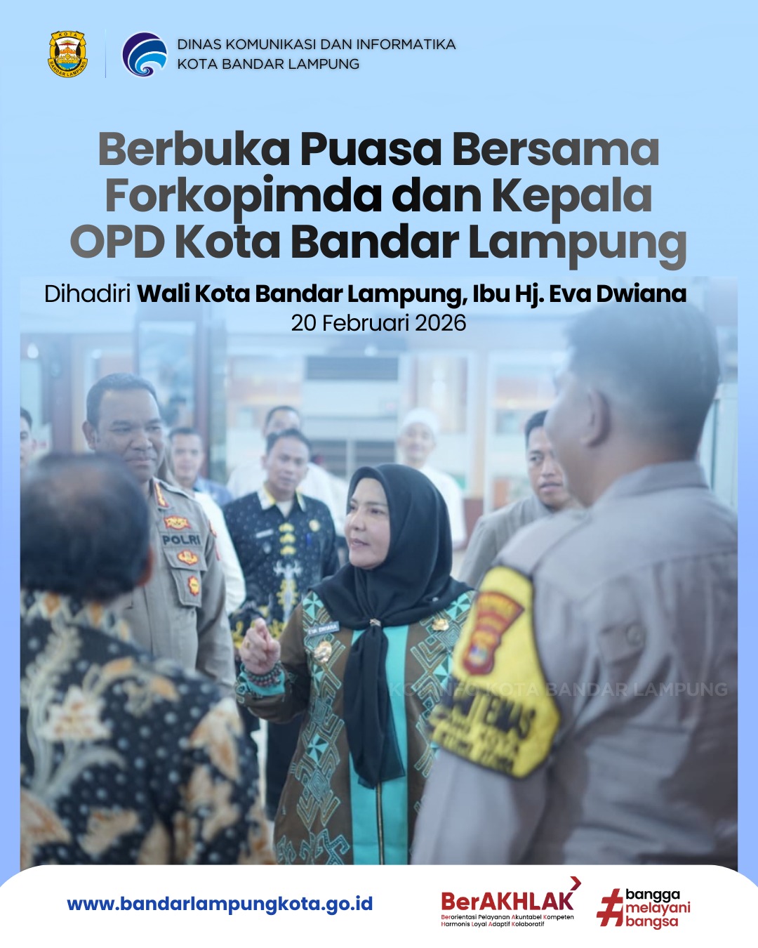 Wali Kota Bandar Lampung, Hj. Eva Dwiana Ajak Jajaran Perkuat Kebersamaan dan Tingkatkan Pelayanan di Momentum Ramadan 1447 H